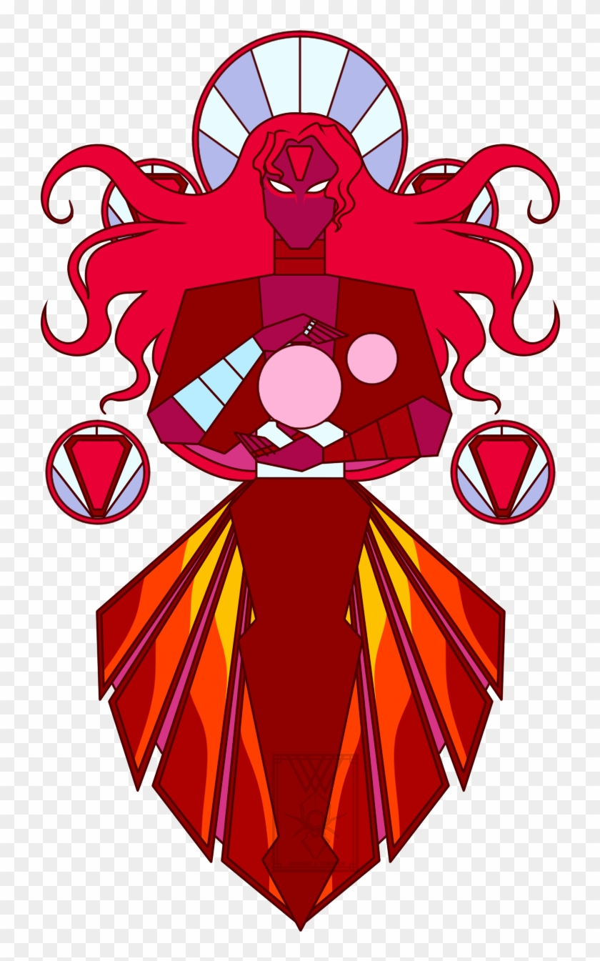 Gemsona Steven Universe Gem Mural Ice Red Beryl Topaz - Illustration #946272