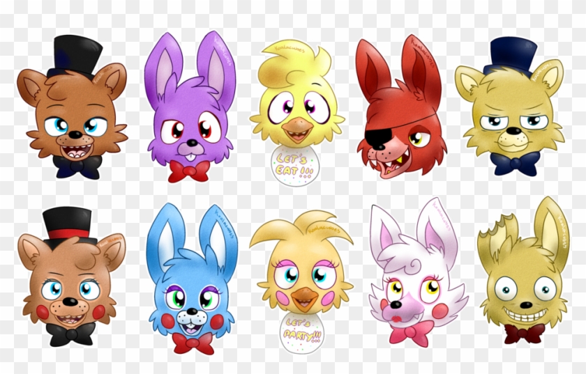 Animatronic Heads By Amberlea-draws - Fnaf Cartoon Animatronics #946349