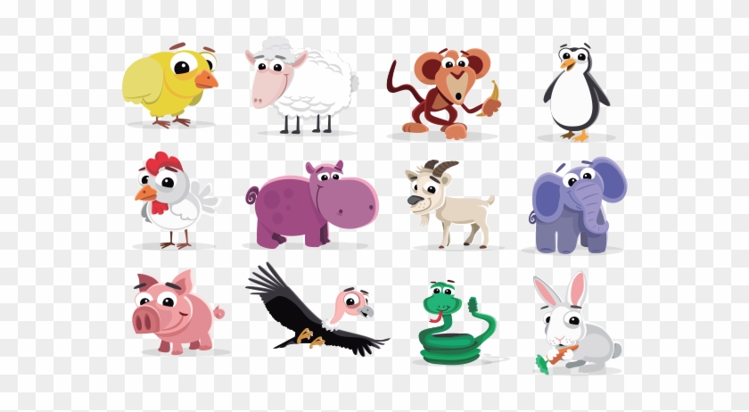 Cute Animals Vector Illustrations Free Download Png - Vector Graphics #946431