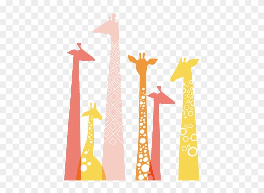 Giraffe Wall Decal Painting Mural Wallpaper - Modern Giraffe #946448