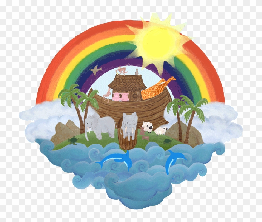Noahs Ark Murals - Noahs Ark And Rainbow #946469