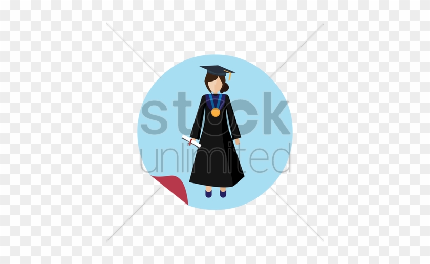 Free Female Graduate Vector Graphic - Cartoon #946481
