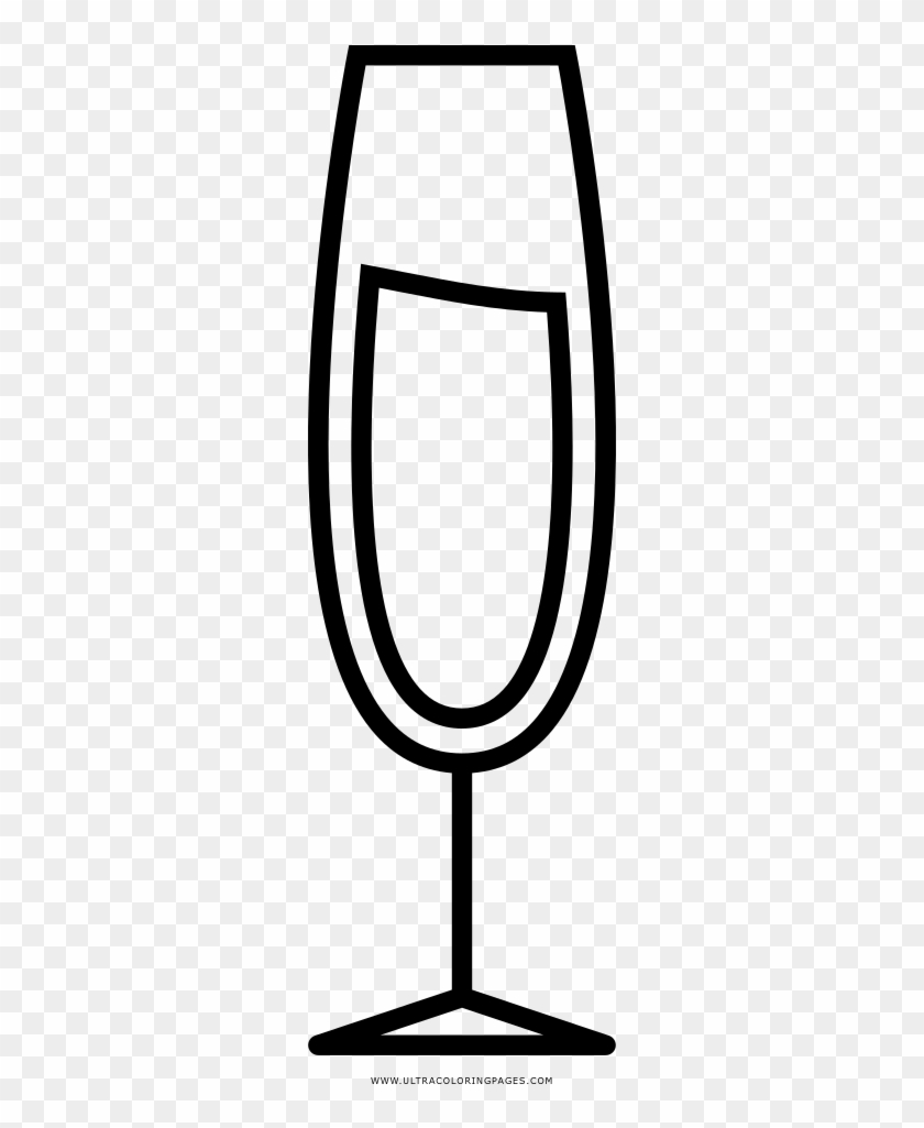 Champagne Glass Coloring Page - Coloring Book #946558
