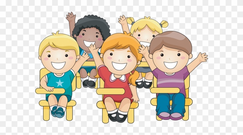 Png Format Images Of School Children Image - Students Raising Hands Clipart #946614