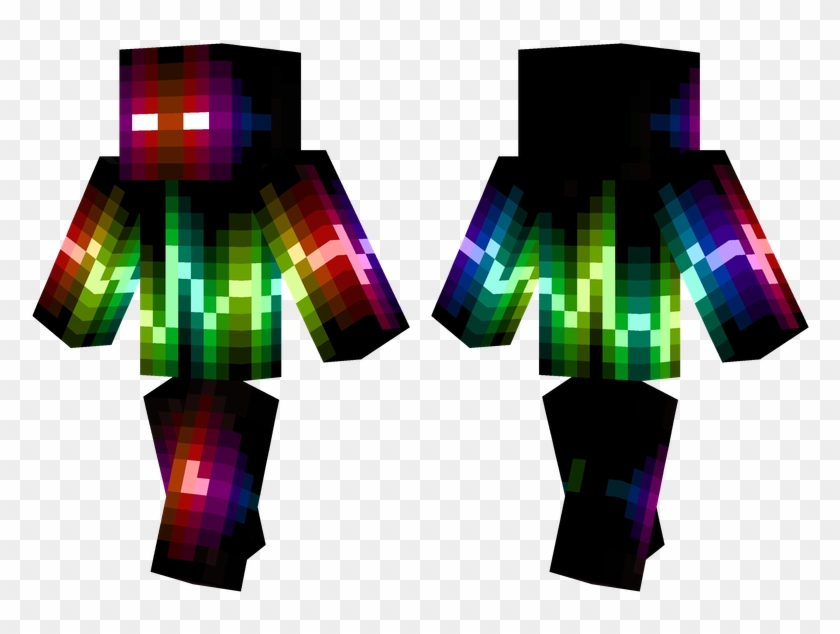 Drawn Minecraft Rainbow Creeper - Pixel Gun 3d Cool Skins #946651