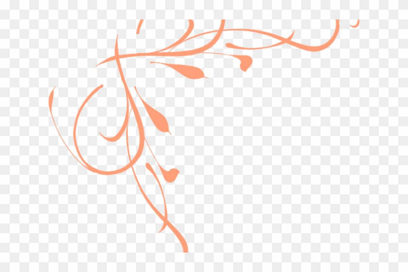 Flourish Clipart Peach - Calligraphy #946695