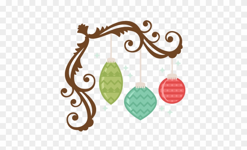 Ornaments With Flourish Svg Scrapbook Title Christmas - Cute Christmas Ornaments Png #946725