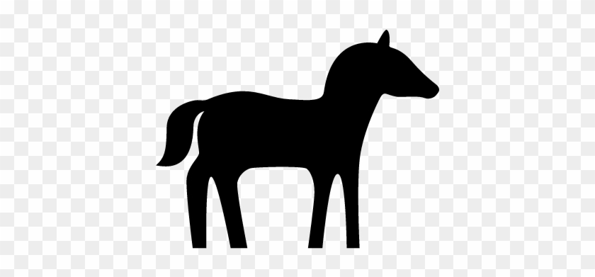 Horse Facing Right Vector - Farm Animals Silhouette Png #946778