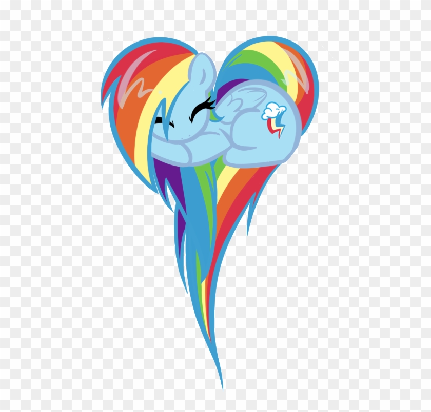 My Little Pony Friendship Is Magic Rainbow Dash Pony - Rainbow Dash Heart Png #946801