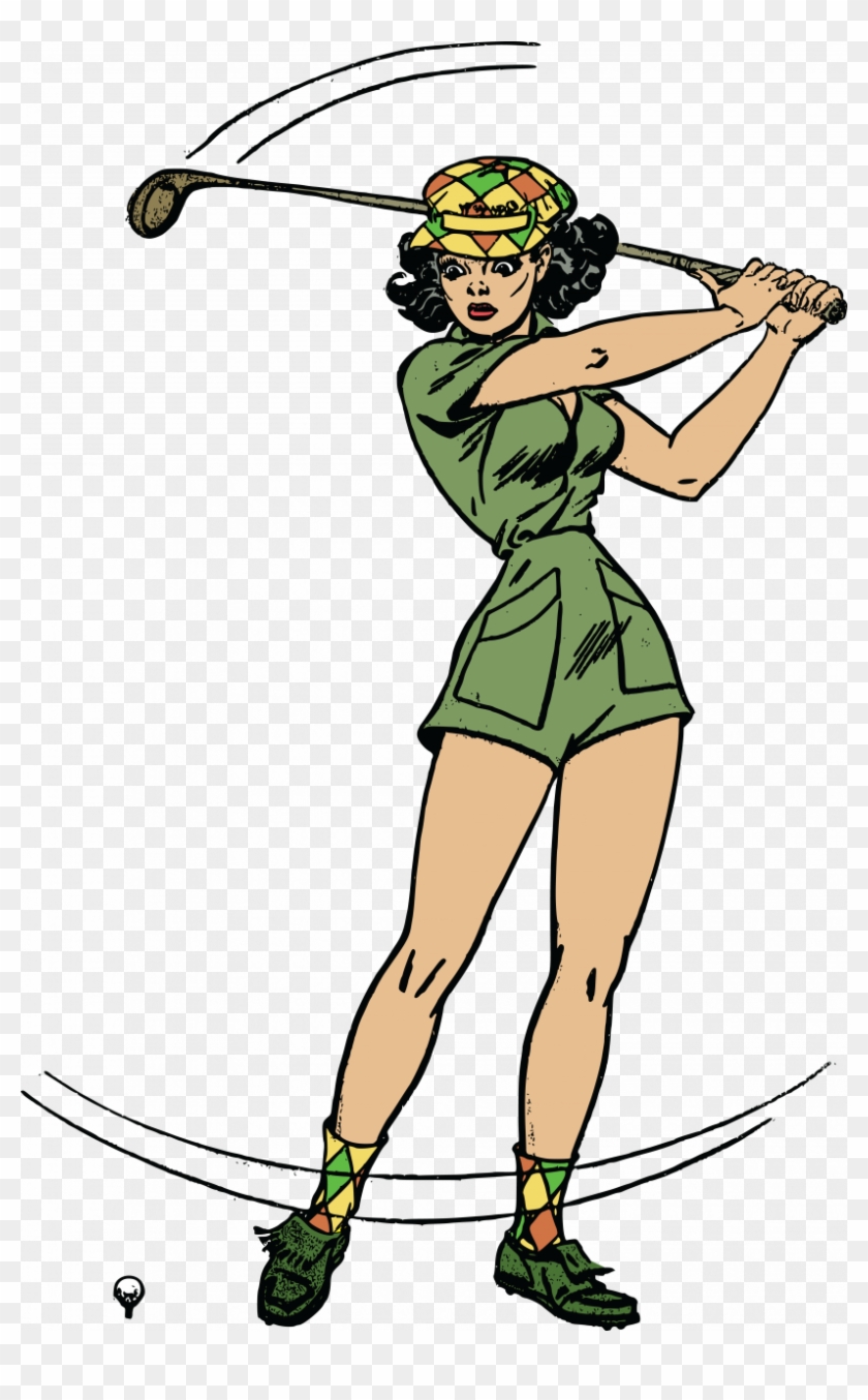 Pin Up Girl Golfing #946864