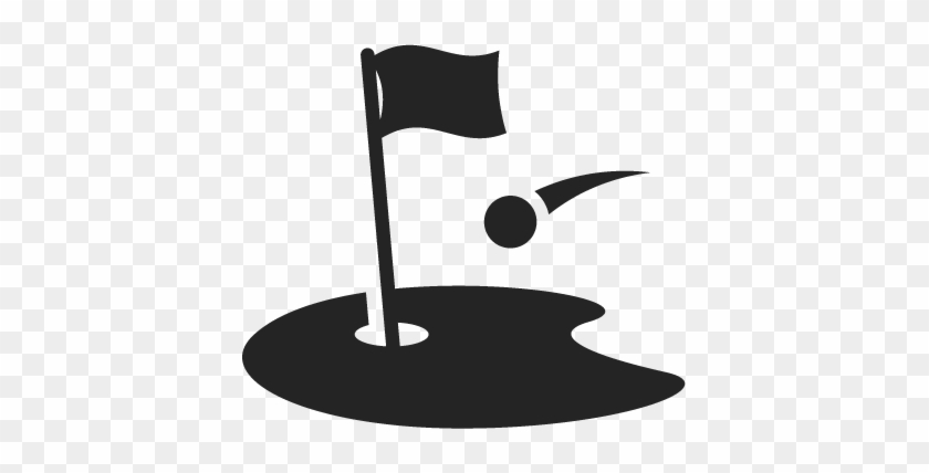 Golf Icon Transparent Clipart - Golf Clip Art Black And White #946866