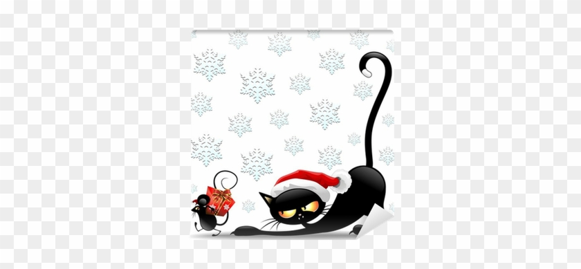 Cat And Mouse Cartoon Christmas Santa-gatto E Topo - Cat Christmas Card Cat Christmas Card Cat Christmas #946973