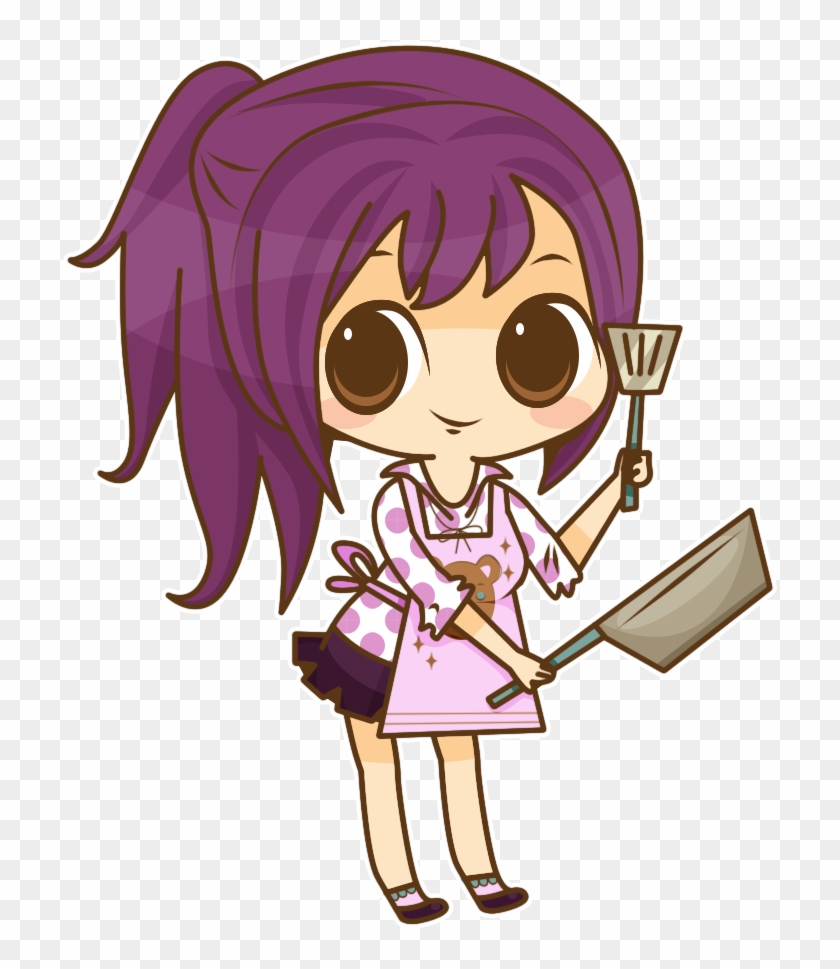 Cartoon - Cooking Girl Anime Png #947010