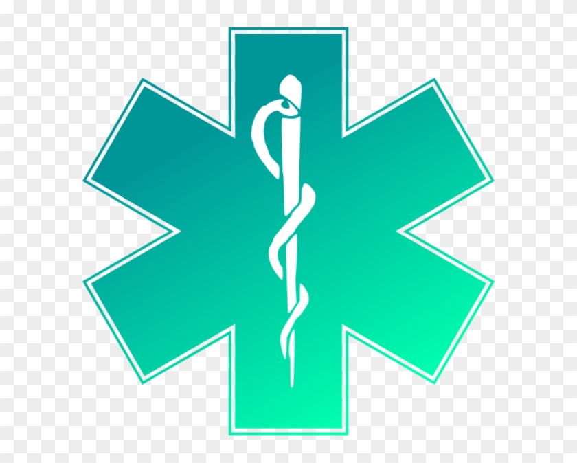 Ems Emergency Medical Service Logo Vector Clip Art - Star Of Life Logo Square Sticker 3" X 3" #947051
