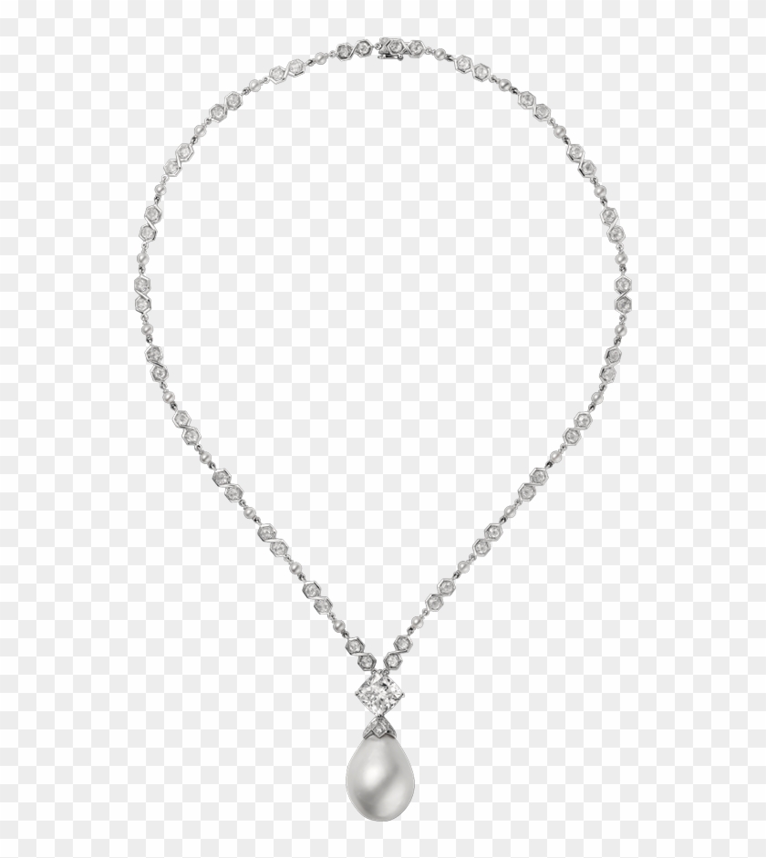 Diamond Necklace With Pearl Png Clipart - Necklace #947250
