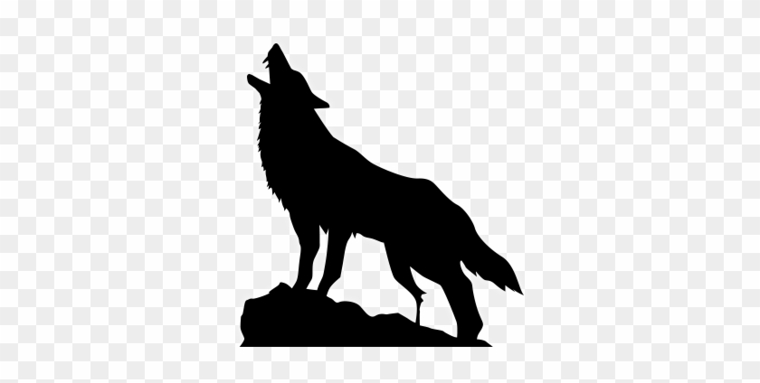 howling wolf silhouette