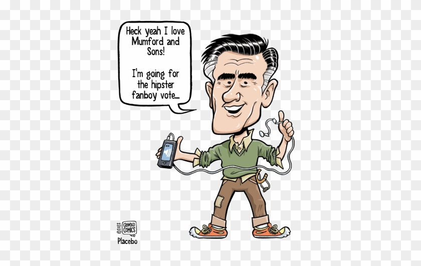 Commander In Briefs - Mitt Romney Political Cartoons #947263