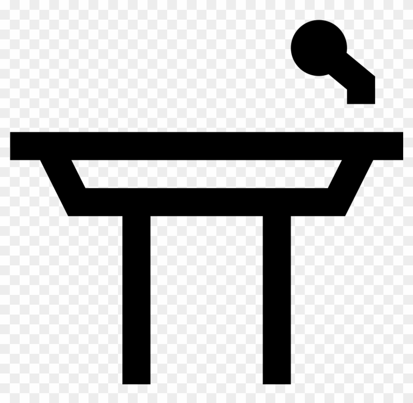 This Icon Represents A Podium Without A Speaker - Icon #947277