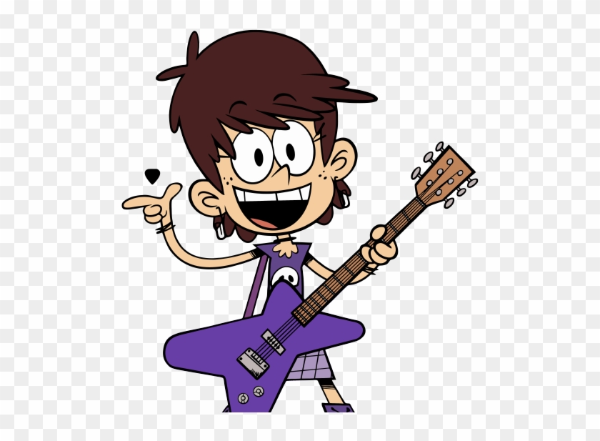 Playing Electric Guitar Clipart - Luan Loud And Luna Loud #947397