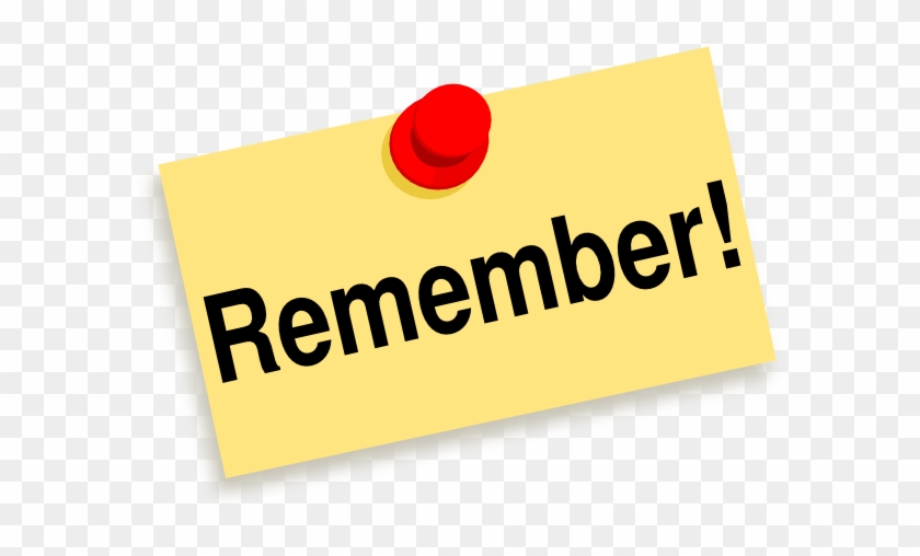 Remember Sticky Note Clip Art - Remember Clipart Png #947440