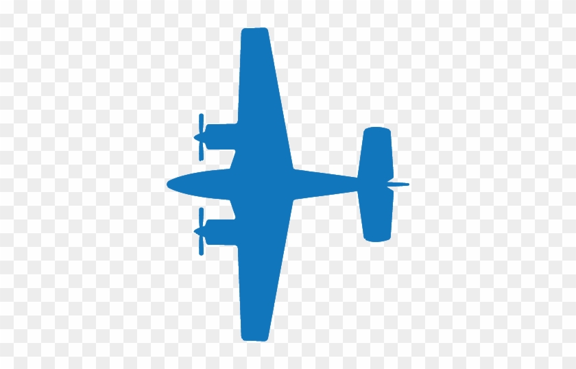 Places Clipart Airplane - Twin Engine Plane Icon #947458