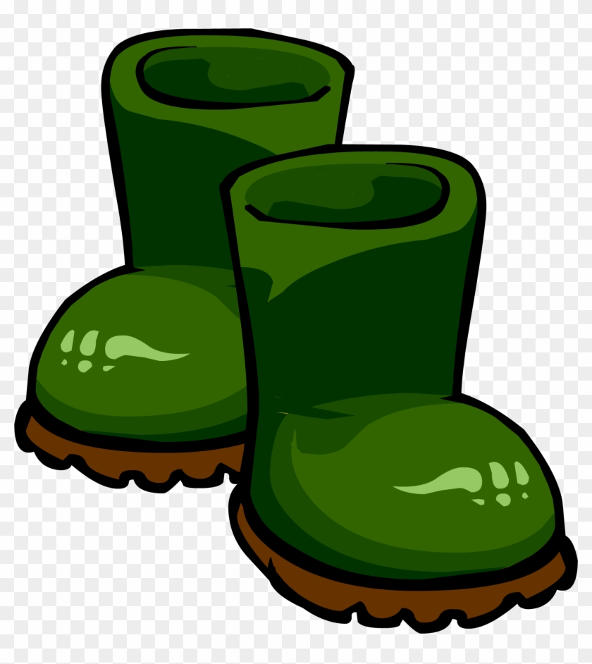 Green Rubber Boots - Club Penguin Green Boots #947665