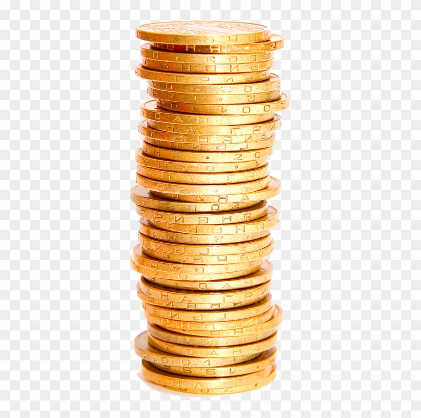 Gold Rush Coins & Jewelry Clip Art - Stack Of Coins Png #947756