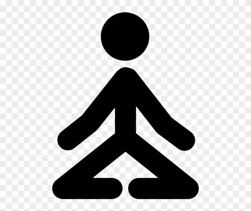 Stick Man Clipart Icon - Stick Figure Doing Yoga #947897