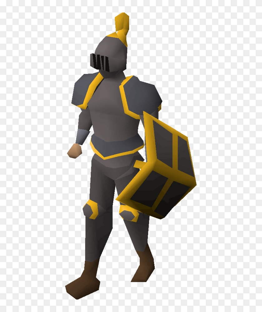 Iron Gold-trimmed Set Equipped - Runescape Black Gold Trimmed Armour #947974