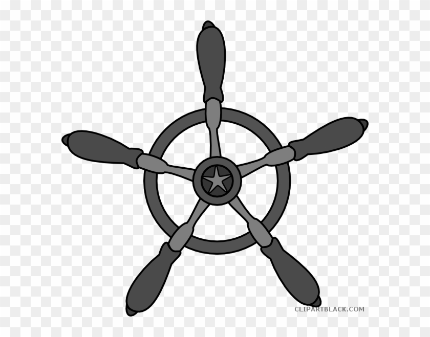 Ship Wheel Transportation Free Black White Clipart - Nautical Clipart Transparent #947992