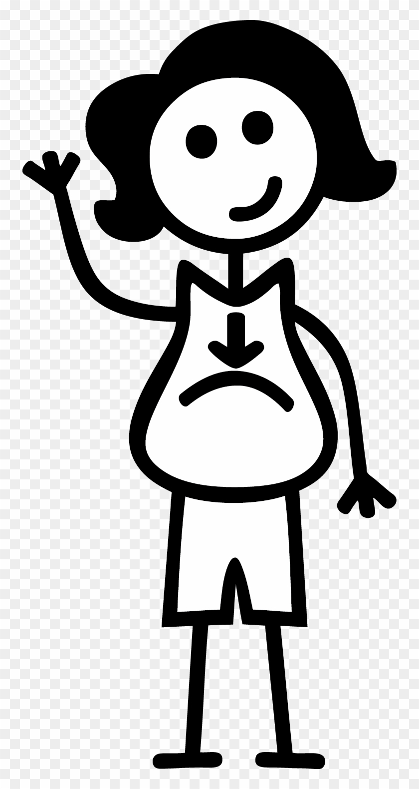 Stick Figure Woman Girl Female Clip Art - Girl Stick Figure Png #948051