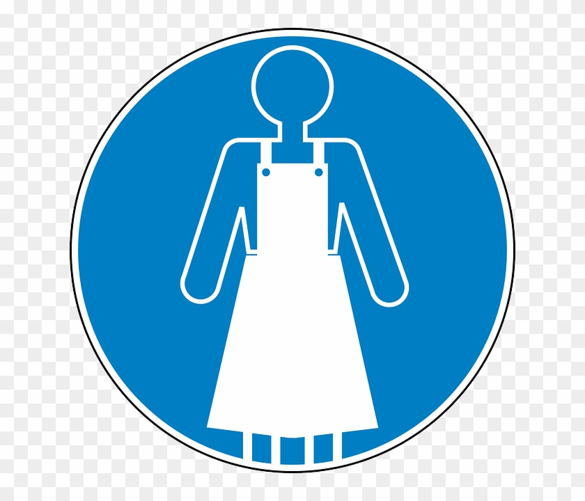 Apron, Safety, Blue, Sign, Symbol, Icon - Apron Symbol #948105