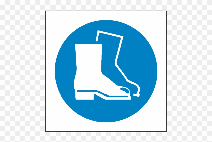 Wear Safety Footwear Symbol Label - Safety Boots Sign #948113