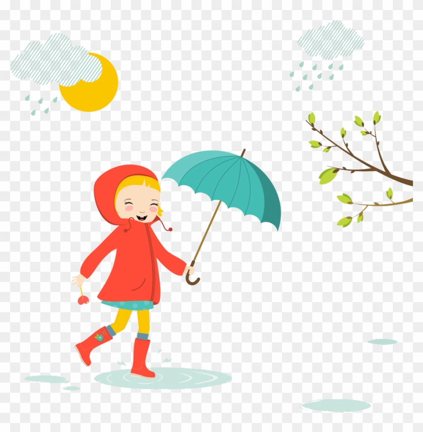 Rain Cartoon Comics Illustration - Charco Infantil #948132