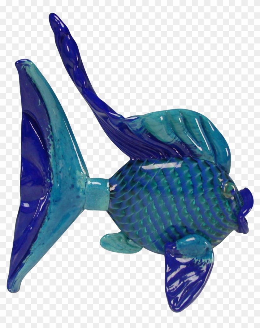 Venetian/murano Art Glass Sunfish Sculpture Figurine - Wrasses #948145