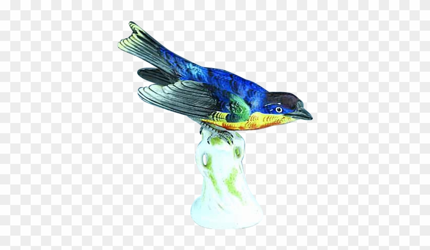 Fine Antique German Dresden Porcelain Colorful Bird - Figurine #948245