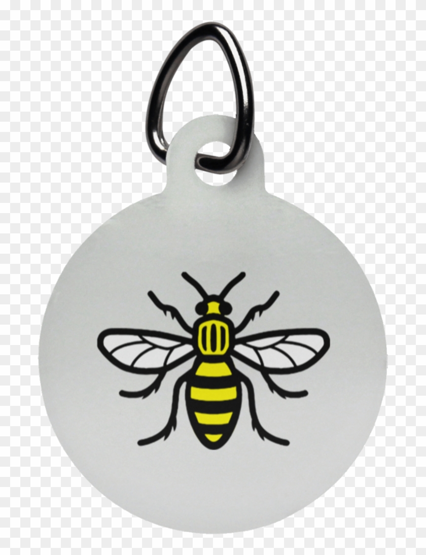 Manchester Bee Circle Pet Tag - Manchester Bee #948493