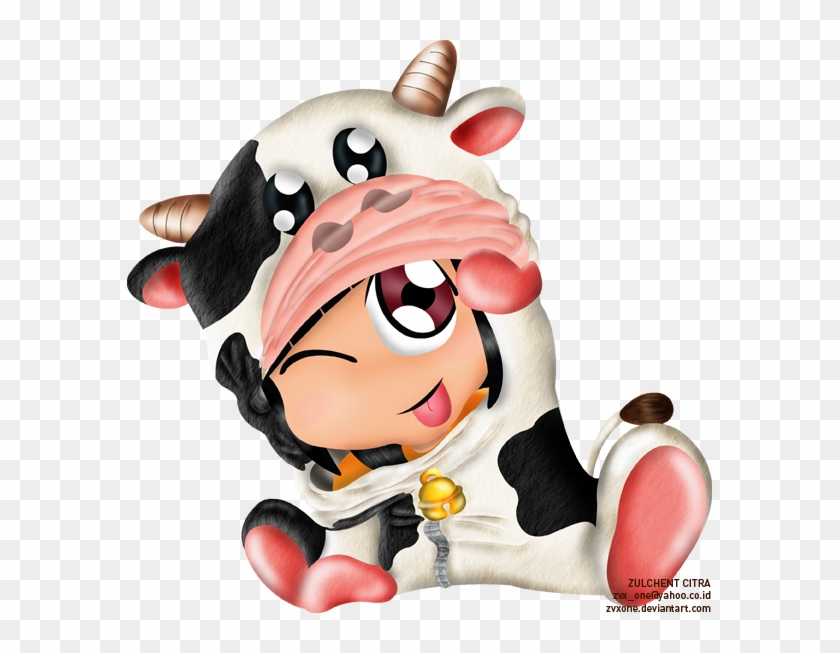 Onew Cow Chibi By 5linc3 - Cow Draw Anime Chibi #948673