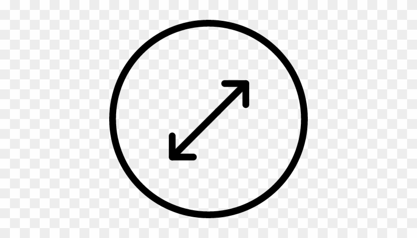 Double Arrow Diagonal In A Circle Vector - Play Button #948675