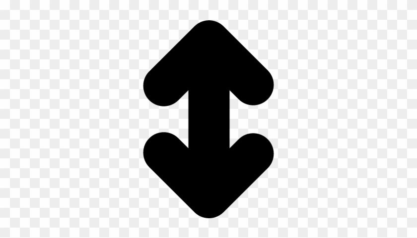 Double Up And Down Arrow Symbol Vector - Bidirectional Arrow Icon #948697