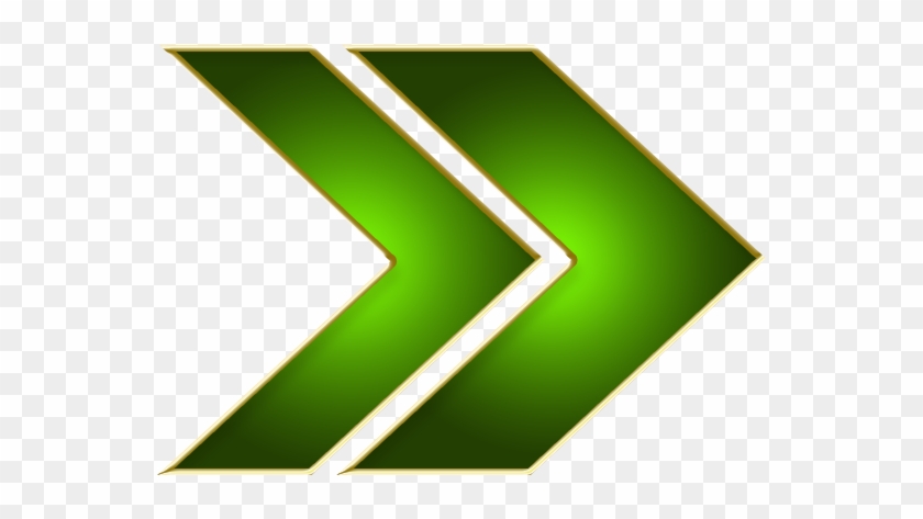 Double Arrow Green Right - Arrow Right Png Green #948703