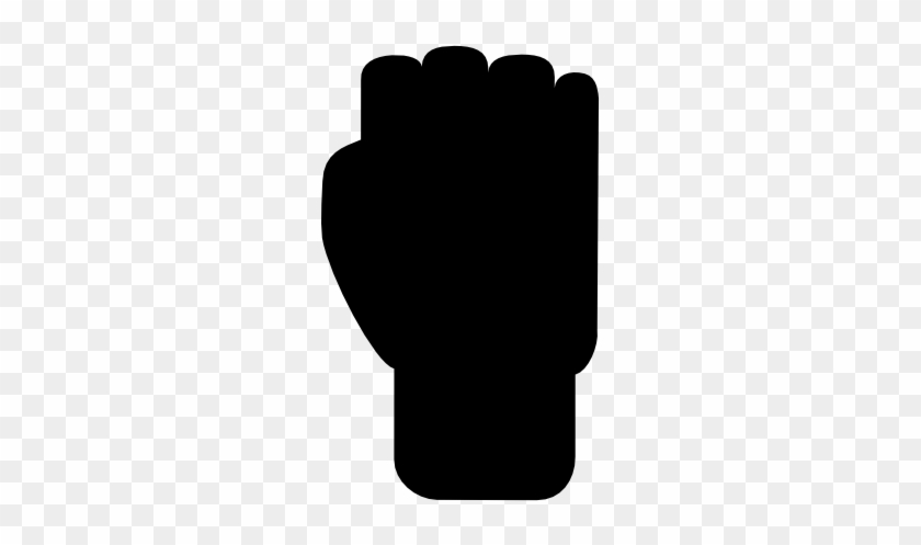 Fist Threatening Gesture Of Hand Silhouette Free Icon - Close Hand Silhouette #948824