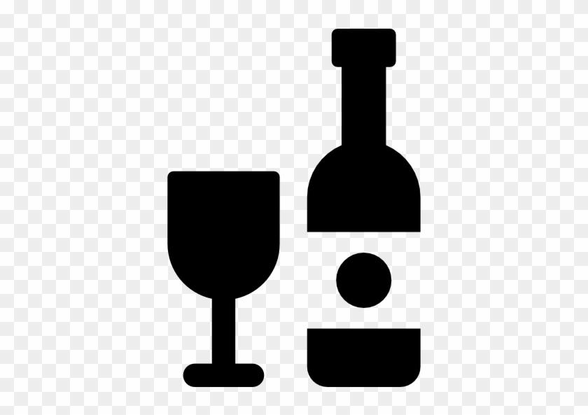 Food Wine Icon - Alcohol Clipart Black Png #949044