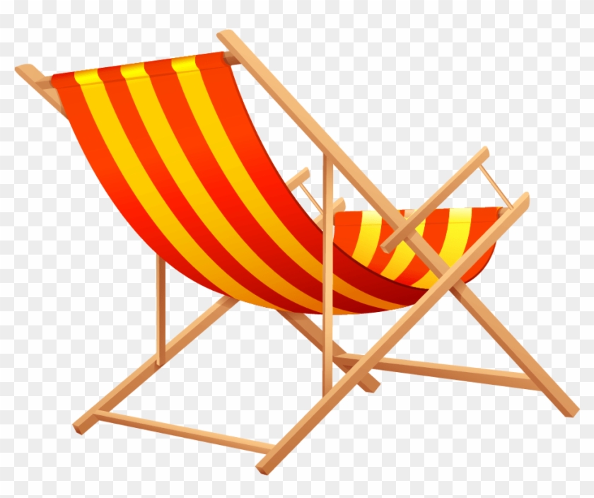 Transparent Beach Lounge Chair Png Clipart Picture - Beach Scene Flip Flops #949311