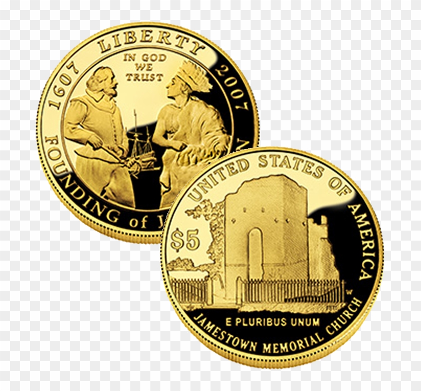 2007-w $5 Jamestown Commemorative Proof Gold Coin - Commemorative Coin #949333