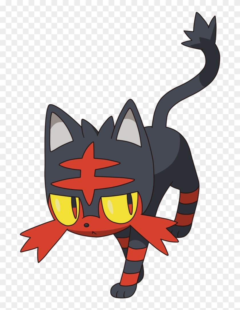 Litten Anime Artwork By Tzblacktd - Pokémon Moon - Nintendo 3ds #949440