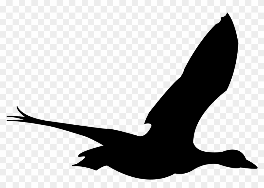 Goose Clipart Flying - Clip Art Flying Bird #949931