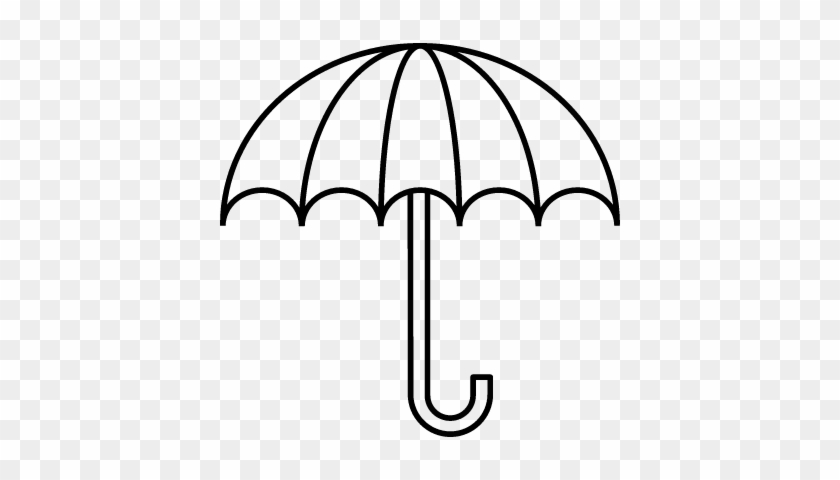 Umbrella Clipart Black And White - Outline Picture Of Umbrella #950064