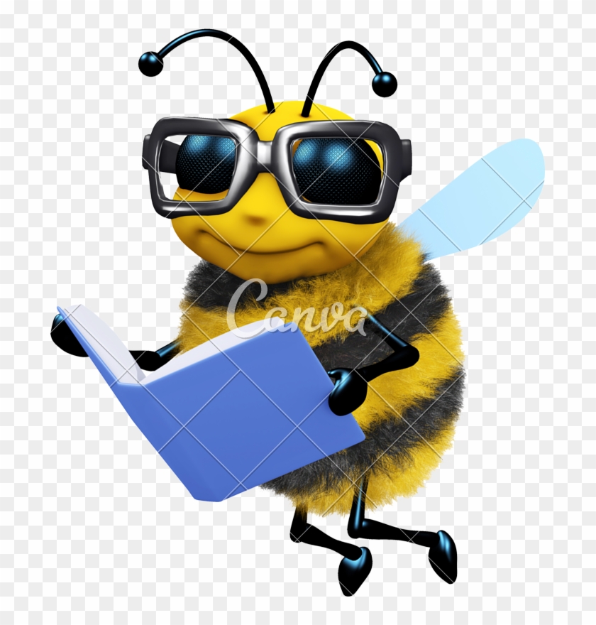 3d Bee With Book - Bee #950109