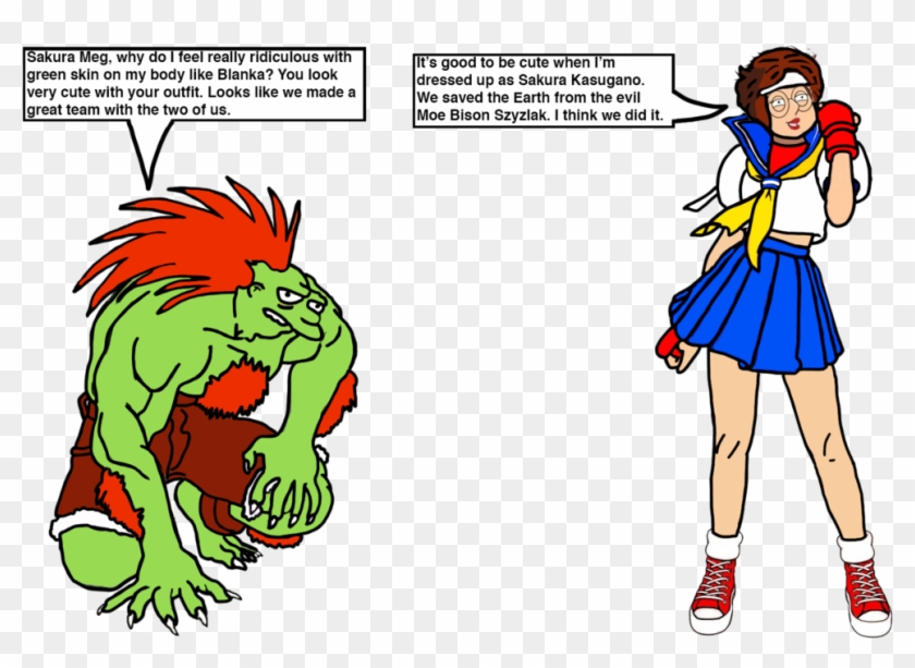 Sakura Meg And Barney Blanka By Darthraner83 - Blanka #950129